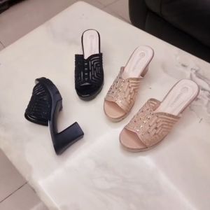 Dép Sandal Nữ Đi Tiệc Quai Lưới Ren Siêu Nhẹ 5510 Shop Diều Phương - Dép Trung Niên Cao Cấp
