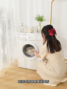 【Woody】Thickened Fine Mesh Laundry Bag Thick Washing Clothes Care Washing Bag Net Bag Washing Care Bag Storage