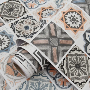 Wall Adhesive Wallpaper for Kitchen European Style Oil-proof Stickers Kitchen Stove PVC Wallpaper Mould Proof Waterproof Modern