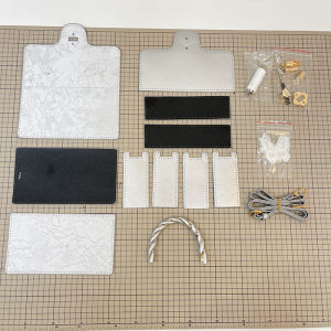 Hand Sewn Butterfly Embroidery Small Square Bag DIY Handwoven Bag Material Shoulder Crossbody Bag Gift for Friends