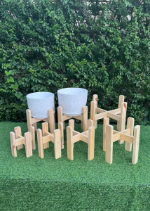 ขาตั้งกระถางต้นไม้ มินิมอล ขนาด4”5”6”7”8”9”10"12” ไม้สนนอก เรียบเนียนสวยงามใช้กับกระถางทุกรูปแบบT046