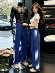 JIARONG | Klein Blue Dragon Scale Stripe Texture Leisure Pants