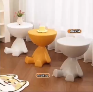 Flyco โต๊ะข้างโซฟา น่ารัก ท๊อปเปิดปิดไดด มีที่เก็บของ วัสดุพลาสติก รุ่น 2025