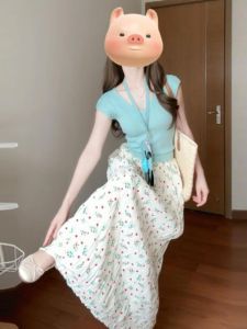 CHANGTONG | Salt And Sweet Summer Outfit Fashionable Ageless Top And Mini Skirt Two Piece Set Comfortable Cotton Short Sleeve Round Neck