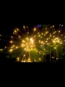 1pc Solar Lamp Outdoor Grass Globe Dandelion Flash String Fairy Lights 90LEDs -420LEDs For Garden Lawn Holiday Light