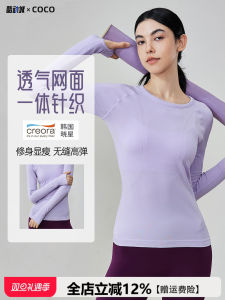High Quality Seamless Long Sleeve Yoga Top Womens Fitness Pilates Breathable Sportswear T-Shirt Autumn Season Ultra Stretch