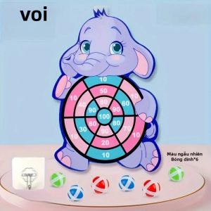 Đồ Chơi Phi Tiêu Giáo Dục Với Phi Tiêu Bóng Dính Dành Cho Trẻ Em 3-12 Tuổi Trò Chơi Thể Thao Trong Nhà/ngoài Trời Montessori Bốn Mẫu Trò Chơi