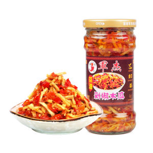 Hunan Special Products Mouth-Watering Papaya Thread 280g Spicy Condiment Perfect Accompaniment for Rice from Junjie Brand