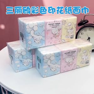 Miniso Sanrio Characters Unscented Color Skin-friendly Moisturising Printed Tissue 1Pack=9 Pieces三丽鸥自然无香彩色印花手帕纸亲肤可湿小包面巾纸