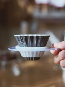 Origami Origami Filter Cup Neutral Bracket Edible Silicon Resin Combination Material Cup Saucer for Brewing Golden Ball