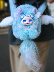 Cute Plush Fantasy Beast Doll Backpack Crossbody Bag Single Shoulder Bag for Outdoor Use Lovely Toy Accessories for Teens