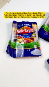 100 pcs Plastik Gula 1 kg Rojo Legit Kemasan Pasir Kristal Putih SJP Si Manis Laminasi Premium