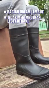 Sepatu Boot Karet Anti Slip / Sepatu Proyek / Sepatu Kebun / Sepatu Banjir Tahan Air