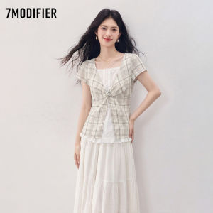 7.Modifier | Áo Sơ Mi Dễ Kết Hợp Tay Bồng Kẻ Sọc Cho Mùa Hè