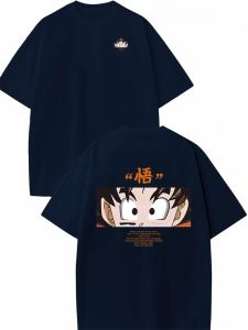 Bandai | Dragon Ball Animation Derivatives Goku “WU” Printed Short Sleeve T-Shirt Mens and Womens 2025 Summer Fashion Casual Cotton Top