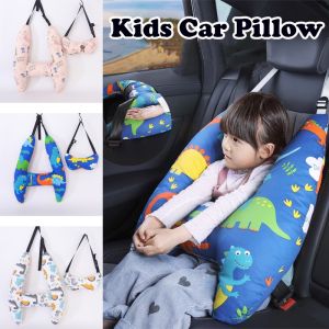 Childrens Car Safety Pillow/Sleeping Pillow/Encircling Support/Washable Liner Headrest Neck Pillow