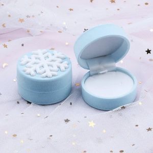 One Piece Velvet Jewelry Box Gift Box Container Wedding Ring Box Ring Case Earrings Holder for Jewelry Display & Packaging