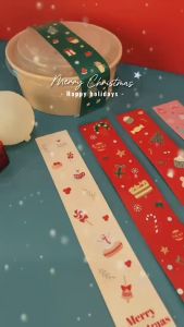 สติ๊กเกอร์คริสต์มาส สติ๊กเกอร์กระดาษ foodgrade หมึกพิมพ์จากถั่วเหลือง ขนาด A5