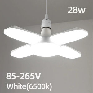 E27 Fan Shape LED Bulb AC85-265V 28W Foldable Led Light Bulb Lampada For Home Living Room Warehouse Garage Ceiling Light