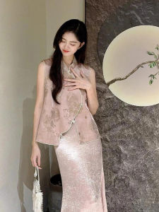 QINGMUZI | Zen Style Chinese Vest Dress  Summer
