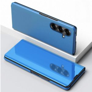 Ốp Điện Thoại Bằng Da PU Sang Trọng Cho Dòng Samsung Galaxy Z Fold - Vỏ Bảo Vệ Chống Sốc Toàn Diện Có Gương Lật Chống Trầy Xước Chống Bụi