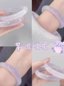 Imitation Jade Purple Bracelet Childrens Toy Fake Bracelet Sweet Style  out Fashion Jewelry Accessory Hand Decor