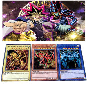 Bandai | 5 Packs Yugioh Cards Mix Game Black Magician Blue Eyes Dragon Paper Card English Version Collection Random Trading Gift Toy