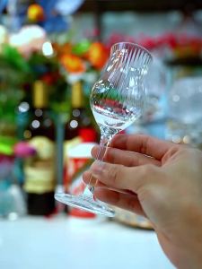BANGBEBE | High-Quality Striped Tulip-Shaped Whiskey Snifter