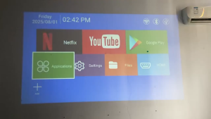 SG Projector with Netflix 4K Projector with Storage Bag 180° Rotating HD Projector WiFi6/BT5.2 1200ANSI Projector