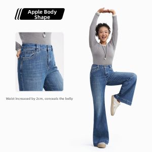 HIPPIE MISS | White Flared Jeans for Pears 4-way Stretch