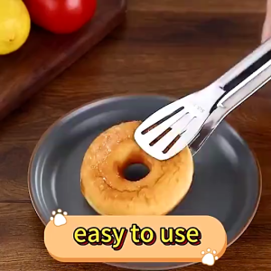 304 Stainless Steel BBQ Tongs Heat Resistant Non Slip Grill Clip for Meat Bread Kitchen Accessory
