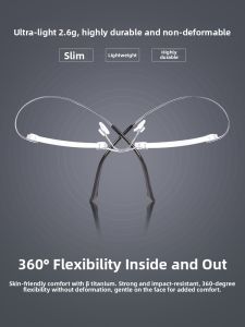 LUYING | Titanium Frameless Anti Blue Light Reading Glasses