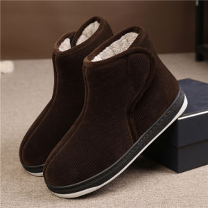 Giày Lót Lông Cừu Mùa Đông Đế Dày Cao Đến Mắt Cá Chân Đế Cao Su Chống Trượt Cho Nam Và Nữ Giày Đi Trong Nhà Ngoài Trời Ấm Áp