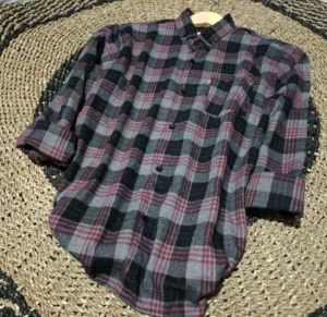 Kemeja Flanel Hitam Flanel Pria Wanita Lengan Panjang Casual