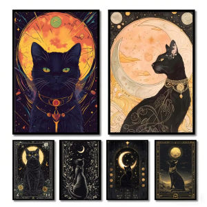 BILIBILI | Cute Cat Under Full Moon Night Scene 5D DIY Diamond Painting Kit Full Round Drill For Living Home Wall Art Aesthetic Decor Gift