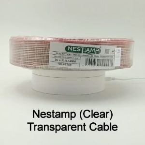 Nestamp Tinned Parallel Twin Transparent Cable 2Cx23/0.14mm (Clear) (100 meter)