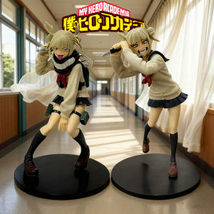 Bandai | My Hero Academia Anime Figure Shining Charm Toga Himiko Uniform Battle Version Figure PVC Collection Anime Character Model Gifts