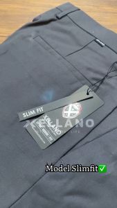 Celana Kantor Pria Slimfit Warna Abu Dean Series Bahan Kain Smokey Grey Jumbo Size 27 - 38