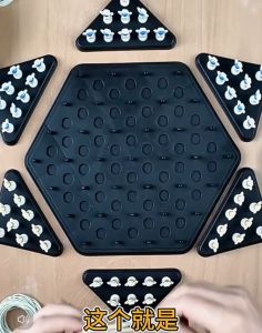 Upgrade Triggle Game Astronaut Theme Chain Triangle Chess Game Strategic Triggle Rubber Band Game Family Board Game for Travel