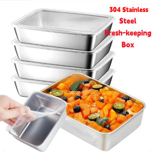 304 Stainless Steel Fresh-keeping Box/Refrigerator Food Preservation Storage Containers Picnic Box