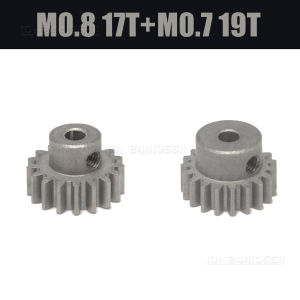 NEEBRC M0.7 M0.8 Motor Gear 17T 19T Metal Pinion 3.175mm for RC Model Car On-road Vehicle Off-road Toy Brushless Brushed Part