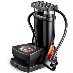Foot Pump for Bicycle Motorcycle Bike High Pressure Air Inflator Universal Home Car Tire Inflator with Hose