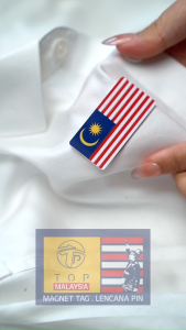 Malaysia Flag Pin Badge (5cm x 2.5cm) / Lencana Jalur Gemilang / Lencana Pin Bendera Malaysia / School / Sekolah / Magnetic / Stainless Steel Pin /Plastic