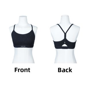 CBXLAB | Black Shimmer Invisible Padded Seamless Workout Bra