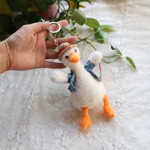 Cheering Duck Plush Keychain Bag Charm School Bag Accessory Cartoon Series Creative Gift Festive Supplies Keychain Type