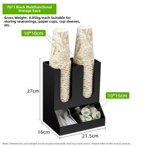 Disposable Counter Cup and Sugar Packet Holder 4-section