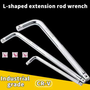 L Type Bent Bar Extension L-Type Shaped Double End Non-Slip Socket Bent Bar 1/2" 1/4" 3/8" Wrench Hand Tools Power Tools