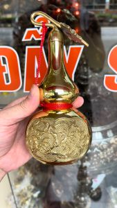 Hồ lô hoa mẫu đơn bằng đồng cao 20cm nặng 07kg