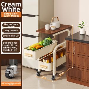 BOENIN | Slim Gap Storage Trolley Pull-out Drawer