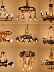 SANGEJIANGREN | Creative Industrial Style Rustic Hanging Light
